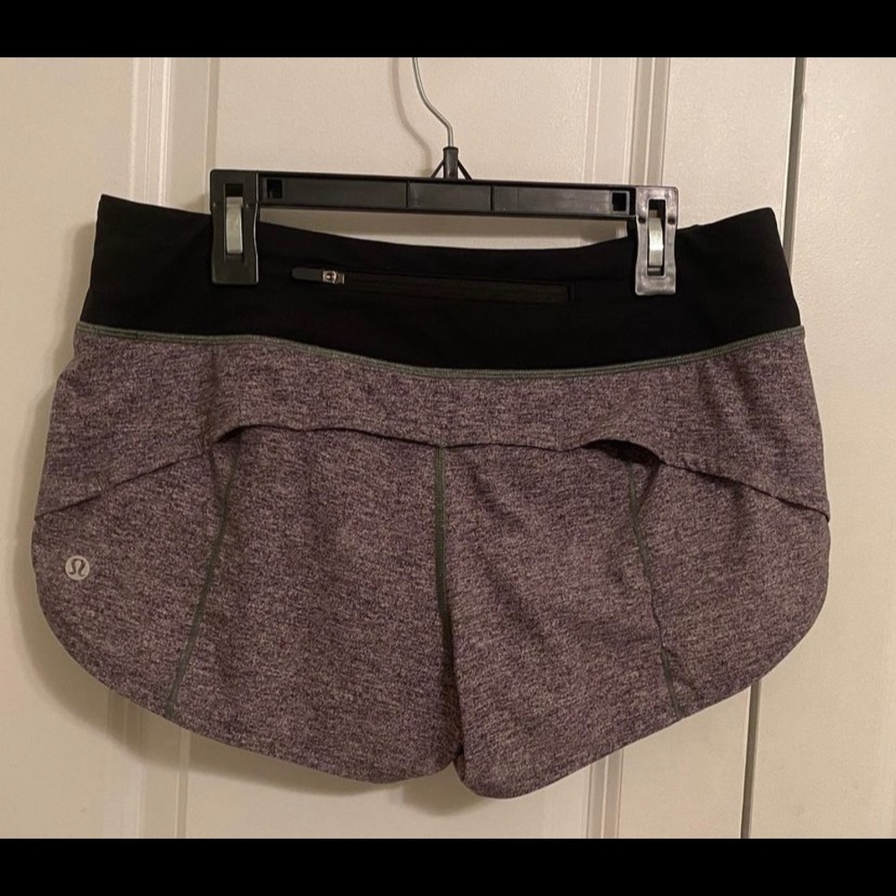 Heather gray LULULEMON speed up shorts